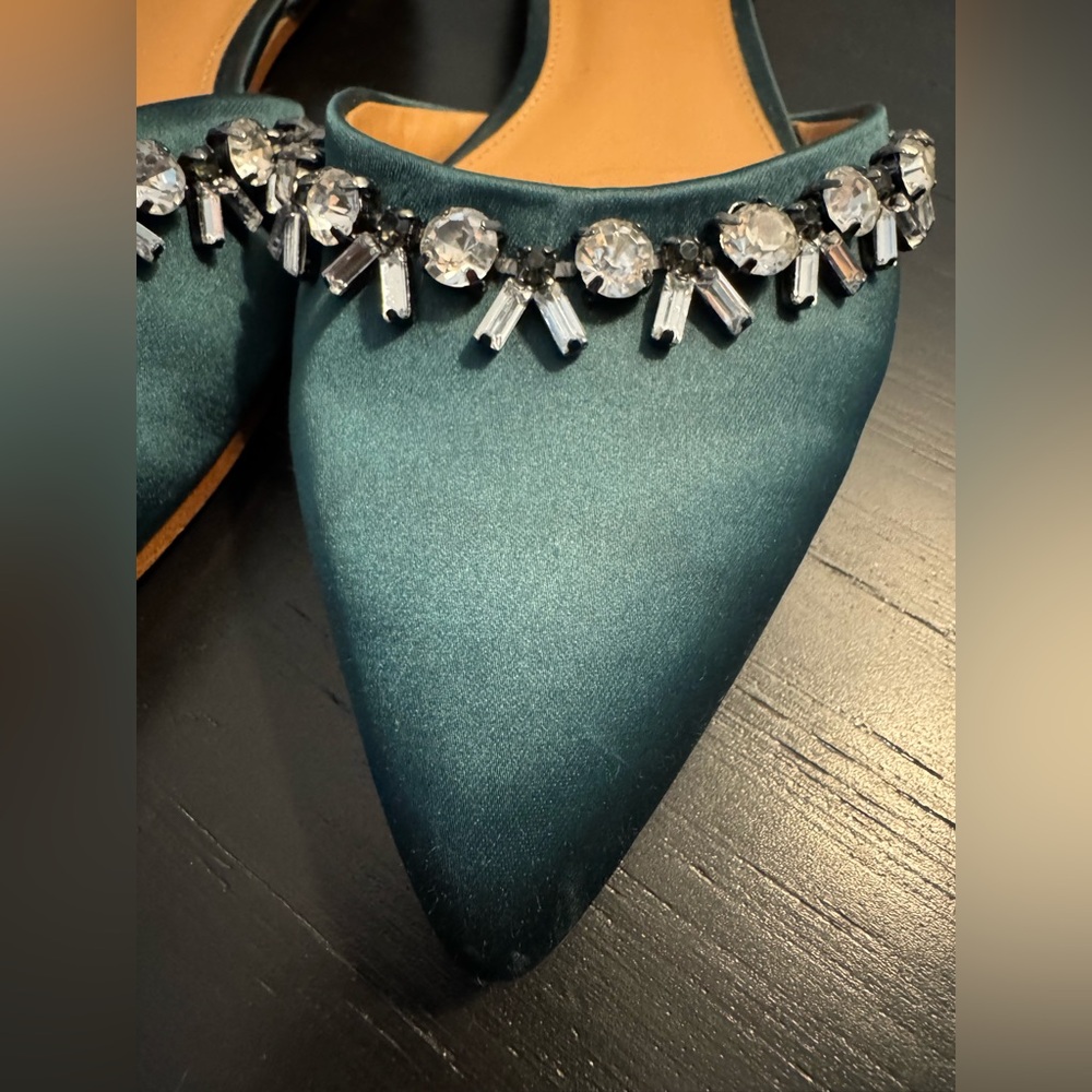 J. Crew Teal Embellished Flats - Picture 2 of 8